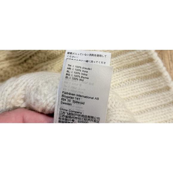 Fjall‎ Raven Sweater Ovik Cable Knit Roll Neck Wool Pullover Women's Small New - Picture 6 of 13
